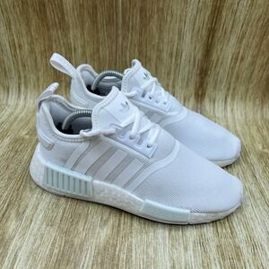 Adidas NMD R1 Shoes Women's Size 6 White Boost Mesh Low Top Sneakers GX8313